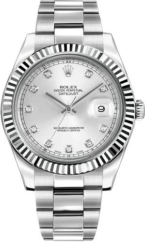 Buy Rolex Datejust II 116334 Silver Diamond Dial Men's Watch.